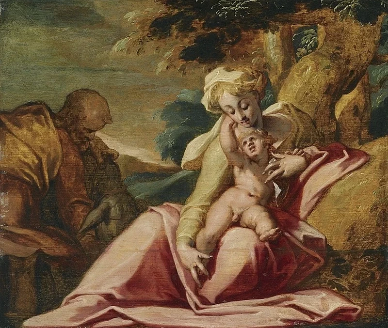 Riposo durante la fuga in Egissto
